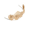 Gold hair comb with horse designs