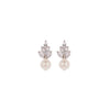 pearl earrings with diamond cz